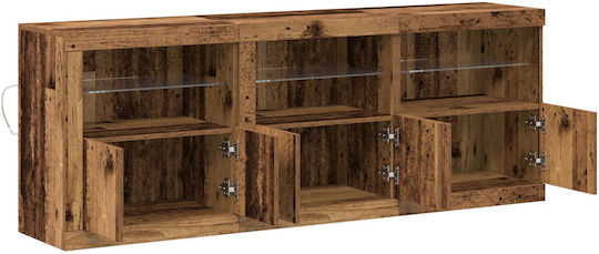 Bufet din Lemn Masiv cu Sertare Old Wood 181.5x37x67cm