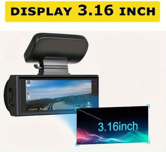 1080P Car DVR Set with Rear Camera, 3.16" Display
