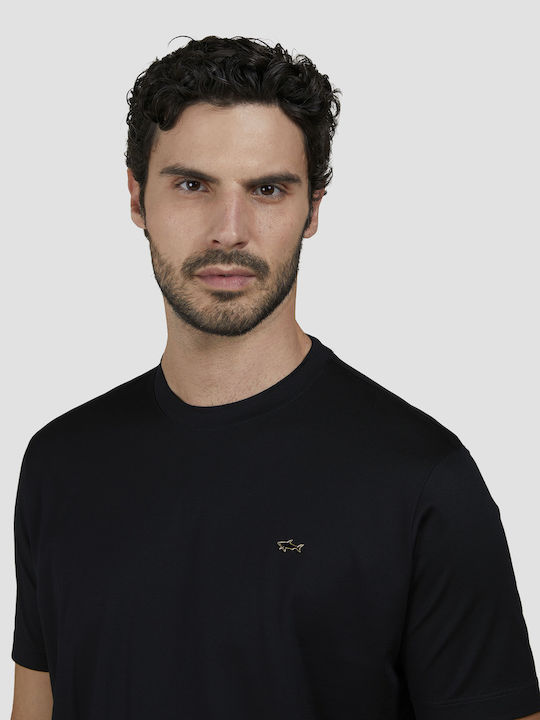 Tシャツ・カットソー Paul & Shark SS24 POLO (24411269 168) T-shirt męski lniany PAUL&SHARK Granatowy Slim 24411009/013