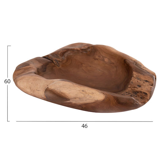 HomeMarkt Noki Bol Decorativ Lemn Galben 60x46x15cm 1buc