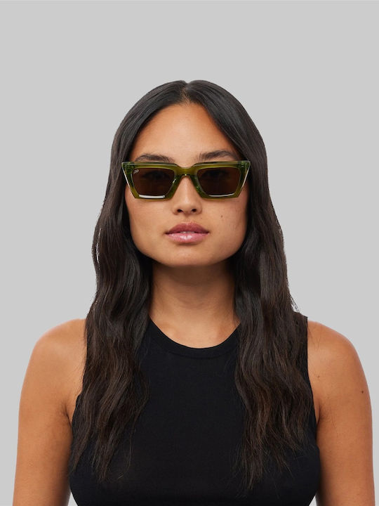 Akila Men's Sunglasses with Green Frame and Green Lens 2204-3594