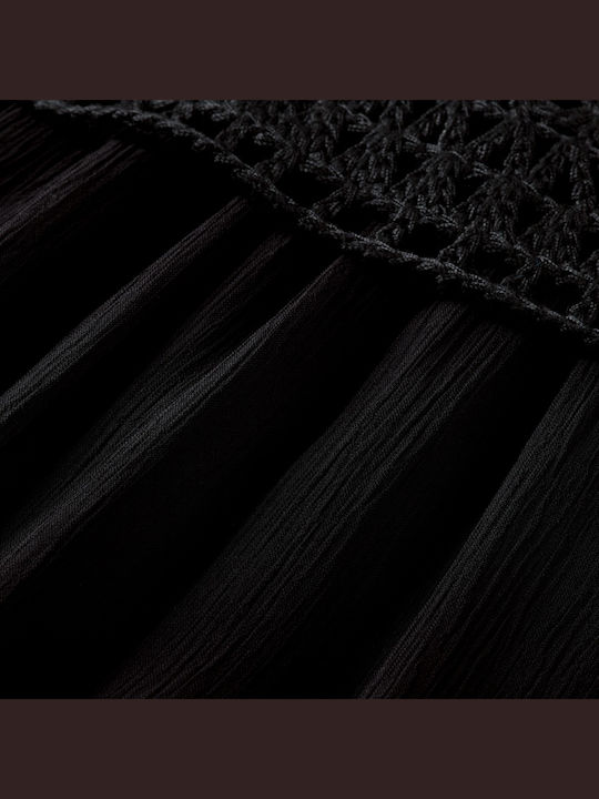 Maxi Dress Turtleneck Black