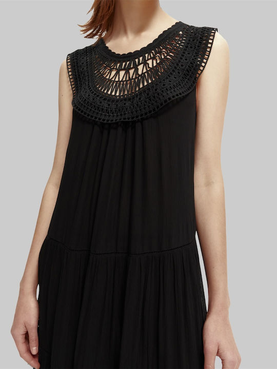 Maxi Dress Turtleneck Black