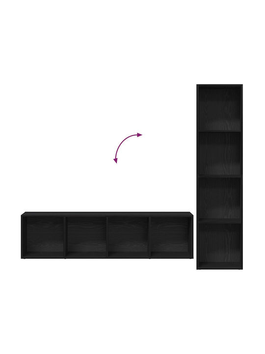 Wohnzimmer TV-Einheit Schwarz M36xB30xH143cm