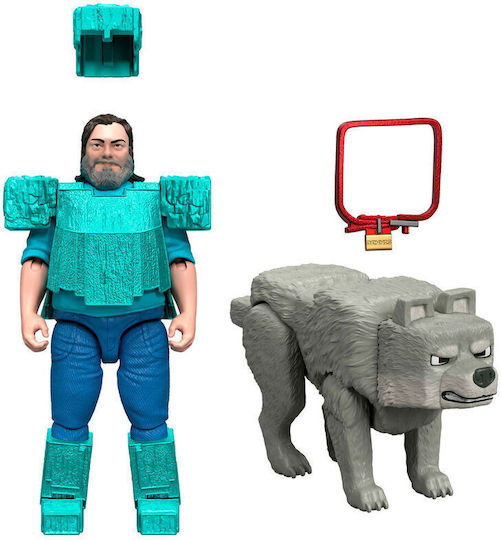 Action Figure Movie Steve & Wolf Set 2 Minecraft 10.2cm.