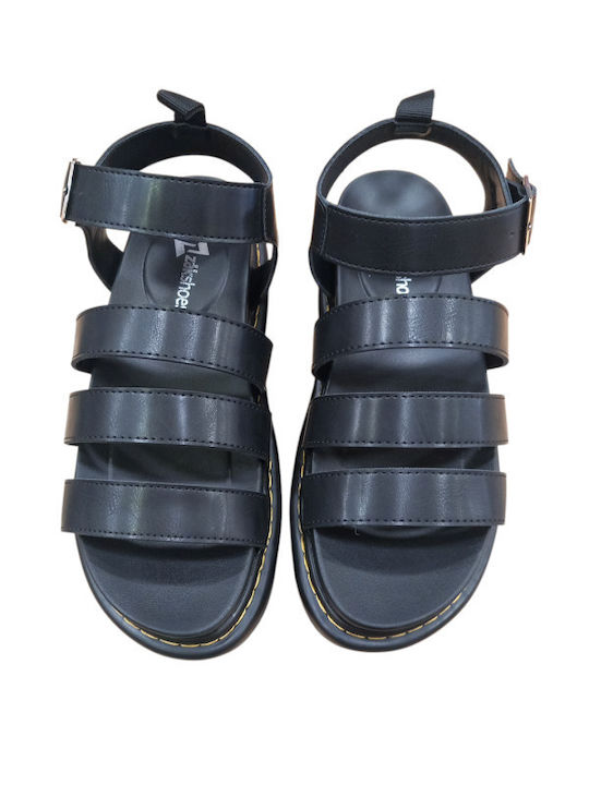 Sandale Casual Damă Flatforme Negre