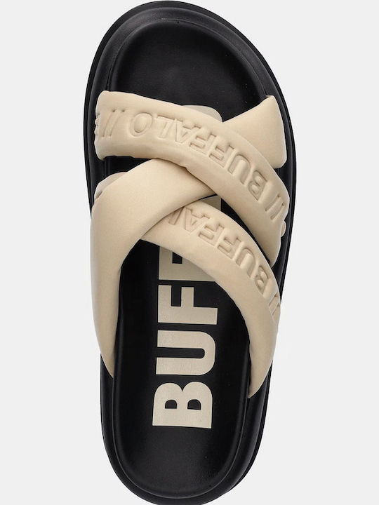 Women's Flat Sandals Flatforms in Beige Color