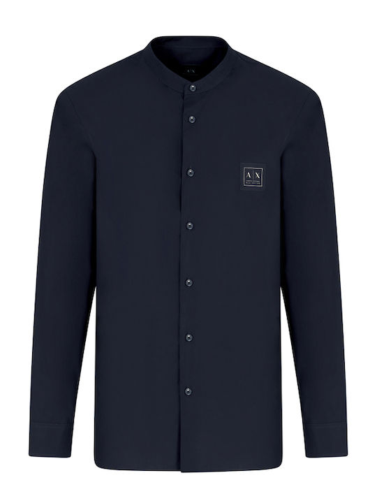 Long-sleeved Cotton Shirt Blue