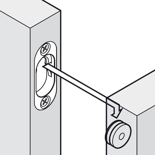 Verdecktes Befestigungssystem Paneelständer Möbelkörper Button-fix Typ 1 Flachpackung 100 Stück