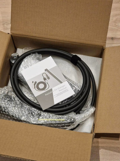 Schuko Type 2 Electric Car Charging Cable 6-16a 3.6kw 4 Meters Ip56 Led Screen Time Delay Grey Black