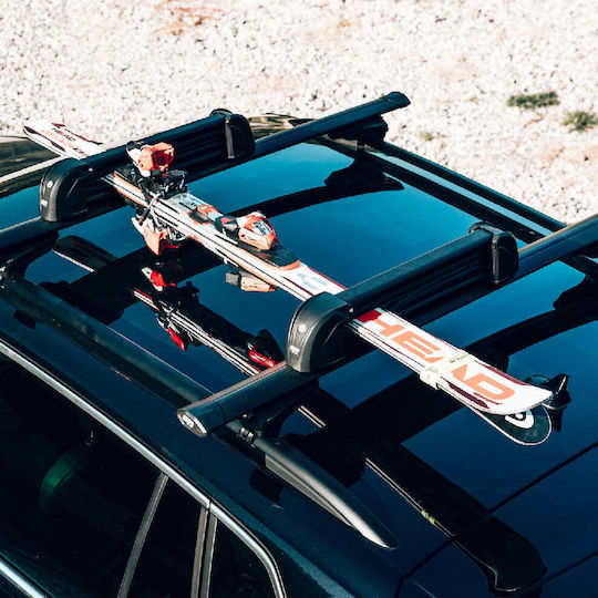 Rack Gp Tally 4 Car Ski Mounts Suitable for 2 Ski Pairs & 1 Snowboard