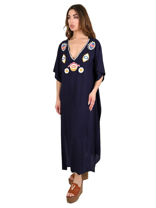 Aquablue Women's Caftan Beachwear Dark Blue