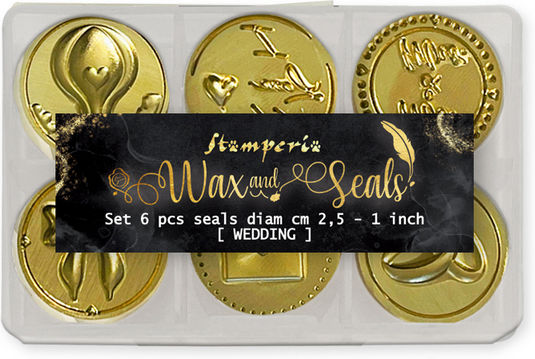 Timeless Wedding Sealing Wax Stamp Set Stamperia 6 Pieces