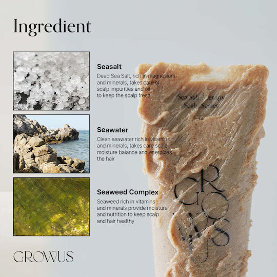 Growus Scalp Scrub για Τριχόπτωση με Νιασιναμίδη & Σαλικυλικό Οξύ 250gr