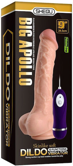 Shequ Apolo Ρεαλιστικός Δονητής με Remote Control Flesh