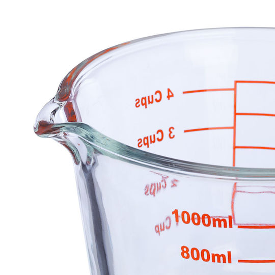 Relaxdays Glas Küchenmessgerät 1000ml 1Stück