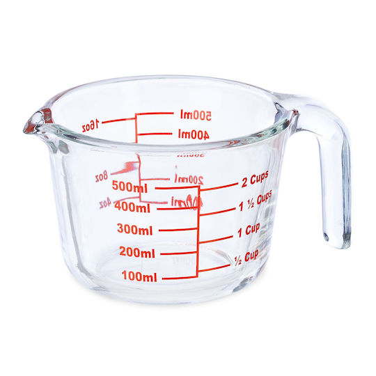 Relaxdays Glass Kitchen Measurer 500ml 1pcs