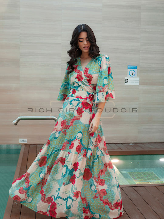 Set with Skirt Floral Green