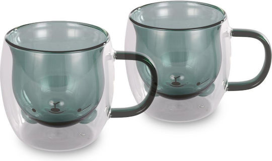 Lamart Κούπα Γυάλινη Πράσινη 250ml 2τμχ