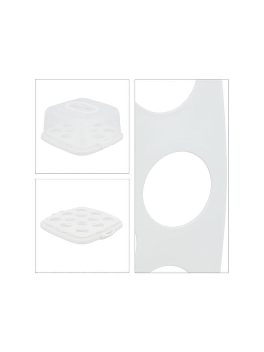 Relaxdays Tortieră Plastic Transparent 16x34x32.5buc