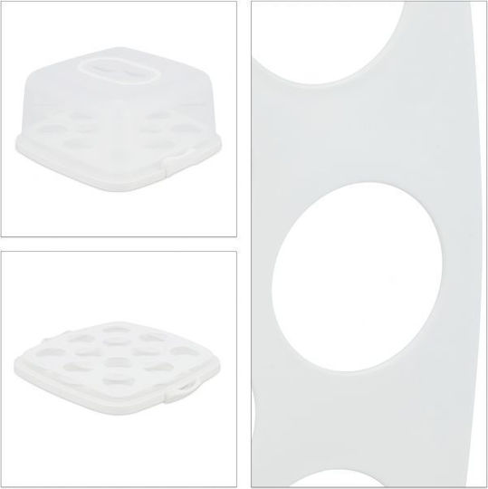 Relaxdays Тортена постава Пластмаса Прозрачен 16x34x32.5бр