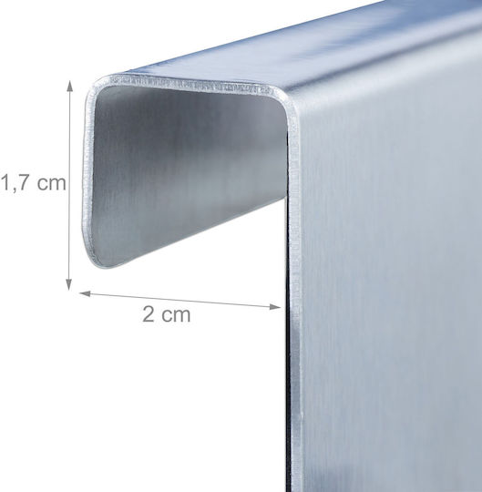 Relaxdays Inox Door Hook 6.5x7x5cm