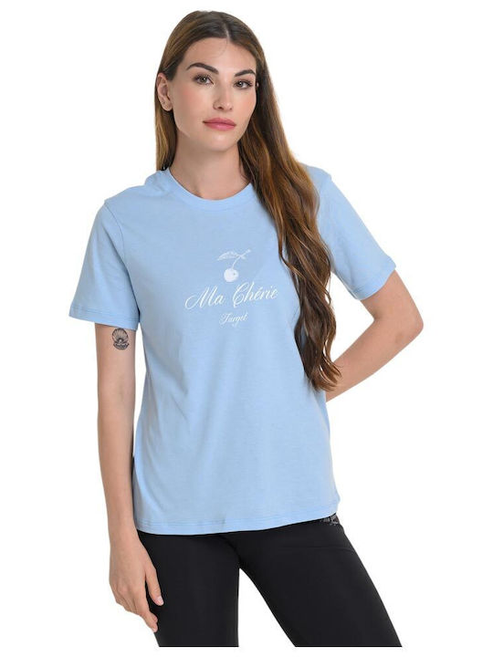 Damen Bluse Kurzärmelig Hellblau