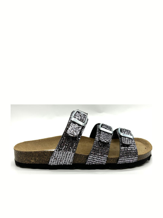 Flache Sandalen für Damen Anatomisch in Gray Farbe
