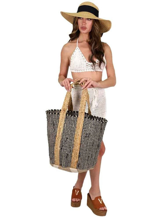 Aquablue Wicker Black Beach Bag