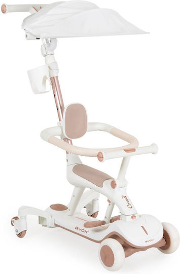 Byox Kids Scooter Foldable Cornet 6 in 1 3-Wheel with Seat White
