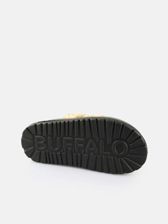 Women's Flat Sandals Flatforms in Beige Color