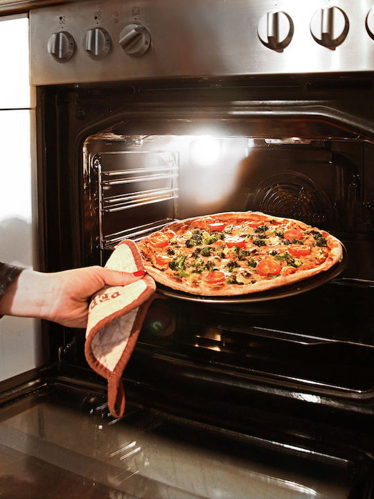 Relaxdays Stainless Steel Pizza Baking Pan with Non-stick Coating
