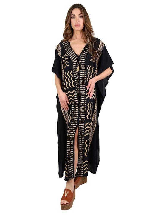 Aquablue Feminin Caftan de Plajă Negru