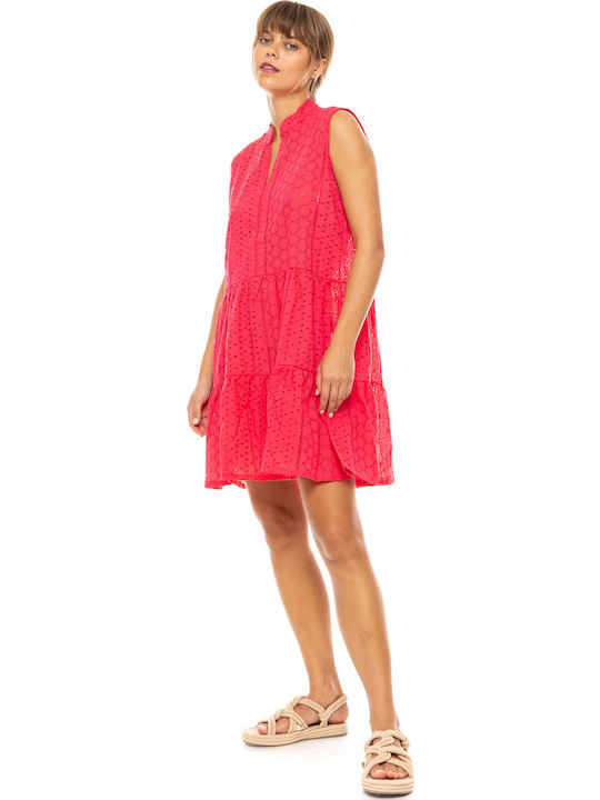 Pink Label Damen Kleid Strand Coral