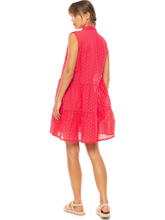 Pink Label Damen Kleid Strand Coral