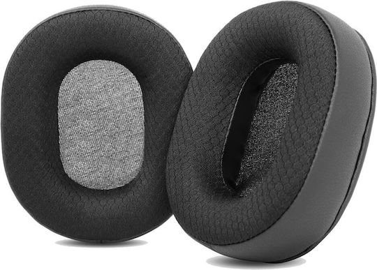 Set 2 Perne pentru Urechi Edman Brainwavz Audio-technica Ath M50x M50xbt M50 M40x M30 M20 M10 Ath-msr7 Over-ear Piele Sintetică Plasă Neagră