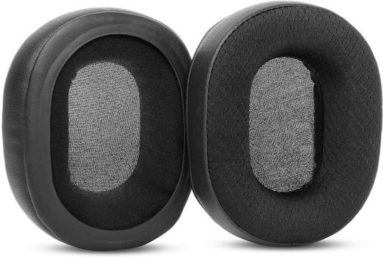 Set 2 Perne pentru Urechi Edman Brainwavz Audio-technica Ath M50x M50xbt M50 M40x M30 M20 M10 Ath-msr7 Over-ear Piele Sintetică Plasă Neagră