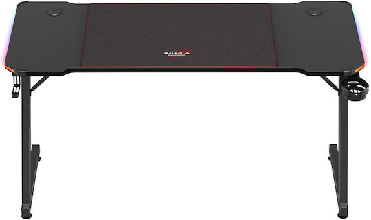 Schreibtisch Hero 3.3 RGB Holz Schwarz mit LED 140x60x74cm