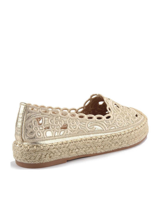 Women's Knitted Espadrilles Gold
