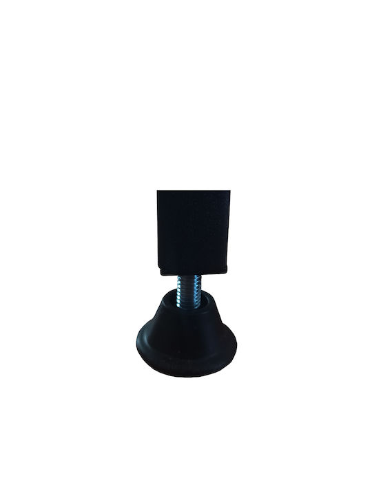Birou Ifestos din Lemn Negru cu Picioare Metalice 84x50x148,5cm