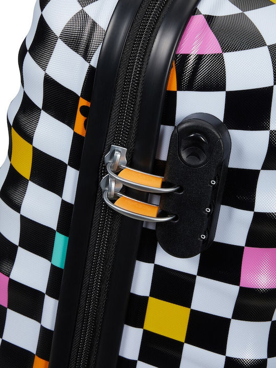 American Tourister WaveBreaker Valiză De Călătorie Pentru Copii Cabina Tough Mickey Check Cu 4 Roți Înălțime 55 Cm