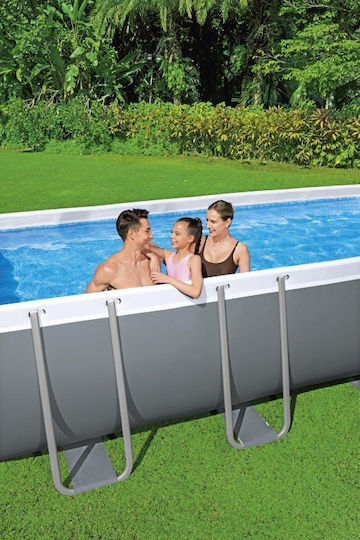 Басейн PVC 14.812л с Метална Рамка 549x274x122см Сив