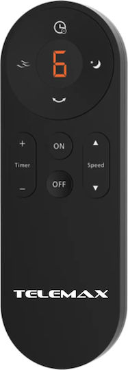 Telemax 30-6520 Επαγγελματικός Ανεμιστήρας Επιτοίχιος 110W Διαμέτρου 65cm με Τηλεχειριστήριο