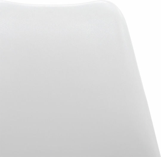 Gaston Καρέκλα Τραπεζαρίας από Πολυπροπυλένιο White - Natural 47.5x57x80.5εκ.