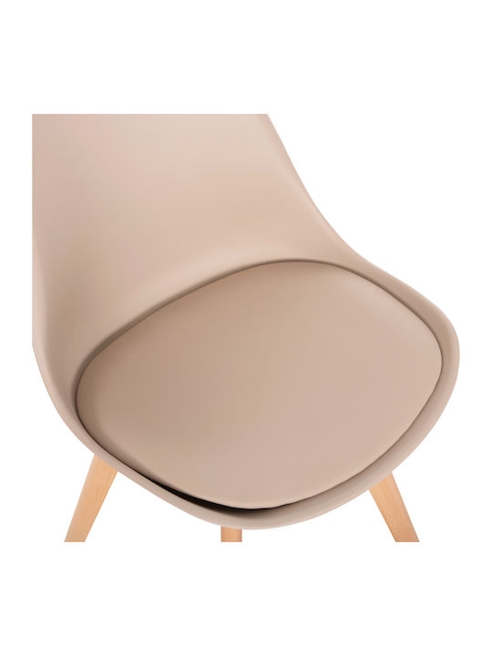 Vegas Kitchen Polypropylene Chair Cappuccino 48x52x81cm 4pcs