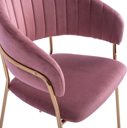 Theodore Dining Room Velvet Armchair Rotten Apple 55x50x82cm
