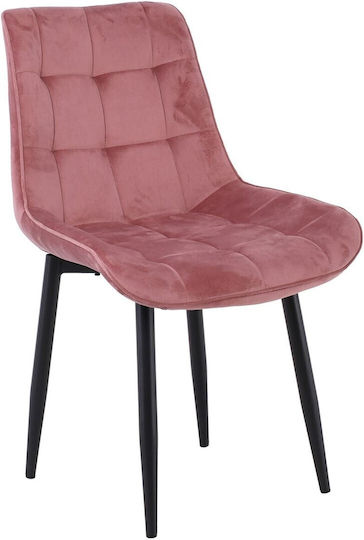Myriam Καρέκλες Τραπεζαρίας Βελούδινες Dirty Pink 6τμχ 50x58x83εκ.