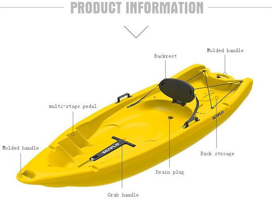 Seaflo SF-2002 SF-2002_YELLOW Пластмасов Каяк Плажна чанта 1 лице Жълт