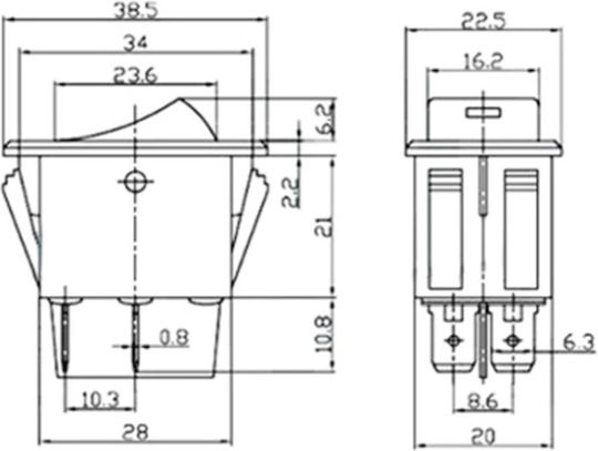 Διακόπτης Φώτων Ομίχλης Οχημάτων On Off R-f13601-24-1u 180927