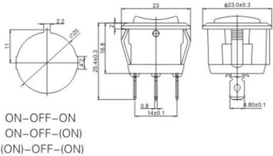 Raistar Ein/Aus-Schalter Auto 12V